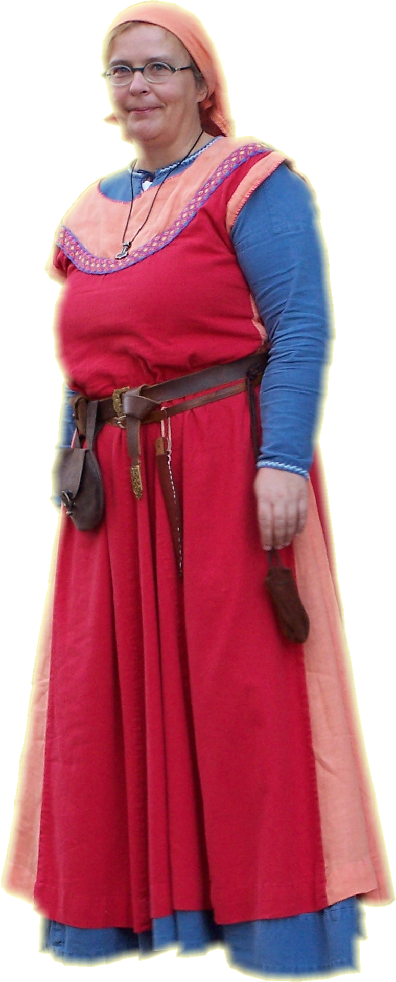 ich in blauer Cotte mit rotem Surcot